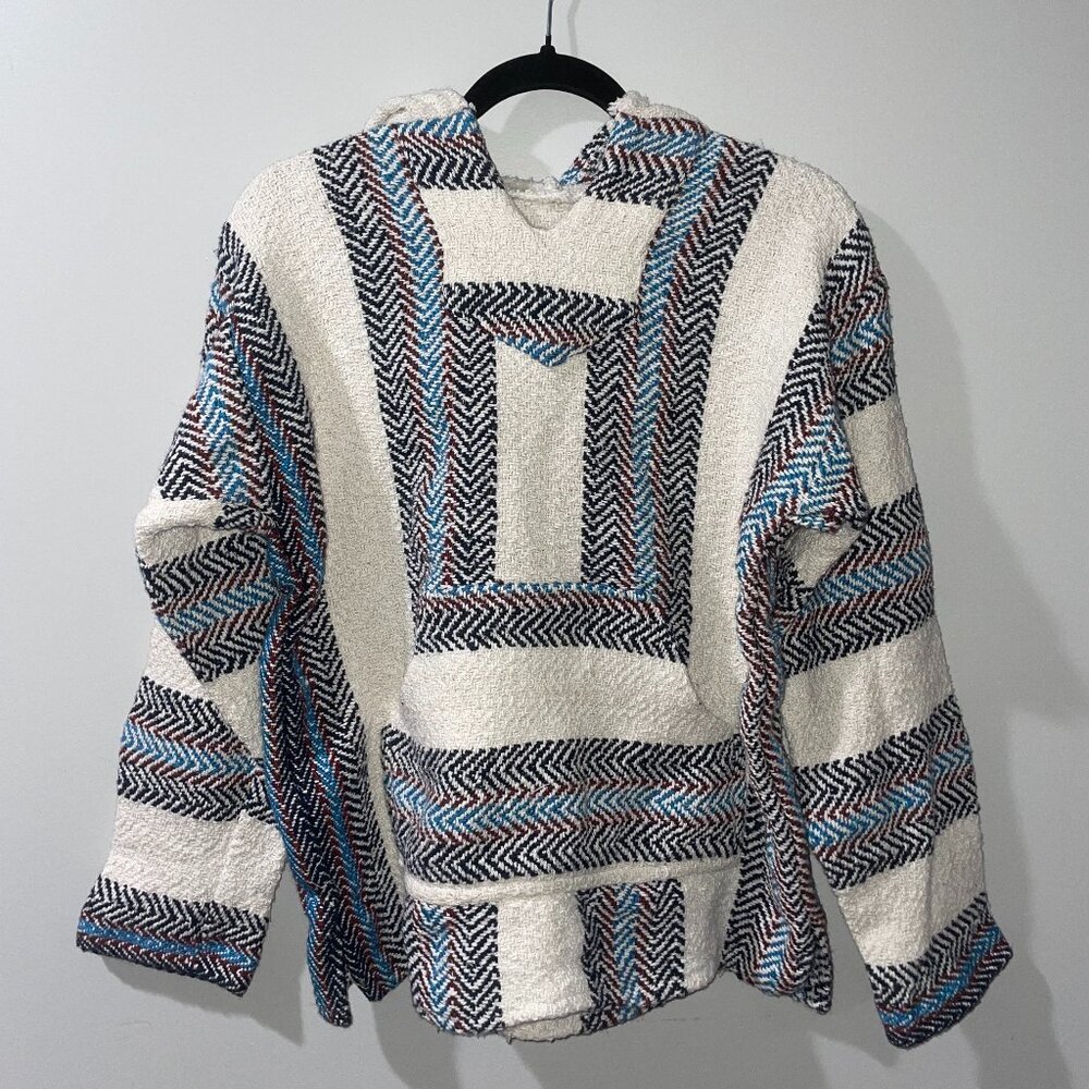 Baja Joe Hoodie, Size Adult Small, Off-White and Black